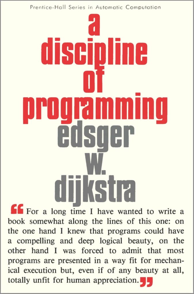 a discipline of programming